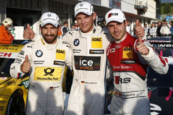 Ők indulnak az első 3 rajtrácsról: Glock (BMW, 2.), Wittmann (BMW, 1.) és Molina (Audi, 3.)