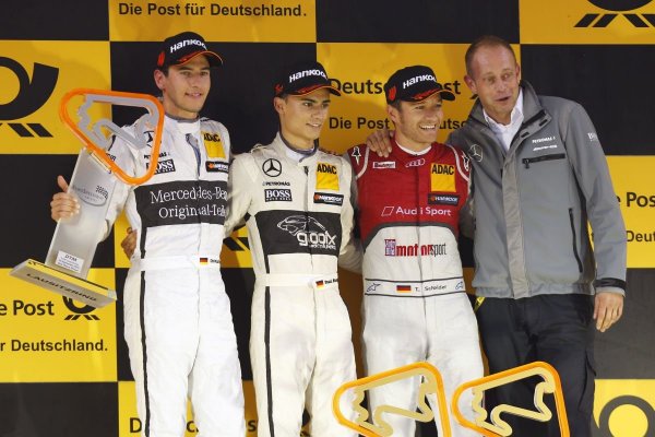 A lausitzi dobogósok (b-j): Juncadella, Wehrlein és Scheider   